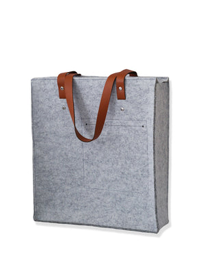 TNR Tote Bag with Leather Straps and Base